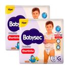 Fralda Descartável Babysec Shortinho Galinha Pintadinha Hiper Tamanho G - 2 Pacotes com 48 Fraldas - Total 96 Tiras