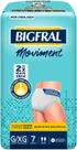 Fralda descartavel bigfral moviment roupa intima xg c/7unid