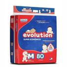 Fralda Descartável Evolution Econômico Hiper M Com 80 Unidades