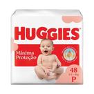 Fralda Descartável Huggies Máxima Proteção Tamanho P - 6 Pacotes com 48 Fraldas - Total 288 Tiras