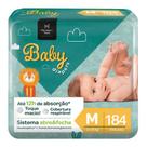 Fralda descartável infantil baby members mark m 184 unidades conforto e proteção diária Fralda descartável infantil baby members mark m 184 unidades conforto e proteção diária