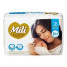 Fralda Descartável Infantil Bebê Mili Love e Care Tamanho RN com 18 Fraldas