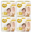 Fralda Descartável Mili Love & Care 4 Pacotes c/ 18 (total: 72 fraldas) Tam: XXXG - Grandinho Fralda Descartável Mili Love & Care 4 Pacotes c/ 18 (total: 72 fraldas) Tam: XXXG - Grandinho