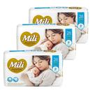 Fralda Descartável Mili Love & Care Linha Premiun Tamanho P 3 Pacotes c/ 28 (total 84 fraldas)