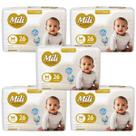 Fralda Descartável Mili Love & Care Premium Tamanho M - 5 Pacotes com 26 (130 Fraldas) Fralda Descartável Mili Love & Care Premium Tamanho M - 5 Pacotes com 26 (130 Fraldas)