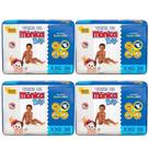 fralda descartavel nova turma da monica tamanhos P-M-G-XG_XXG-kit 4 pacotes Mega