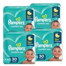 Fralda Descartável Pampers Confort Sec Mega Tam Extra Extra Grande - 4 Pacotes com 30 Tiras