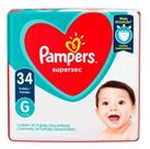 Fralda Descartável Pampers Supersec Tamanho G 34 unidades