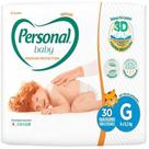 Fralda descartável personal baby premium protection g 8 a 12,5kg pacote 30 unidades