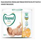 Fralda descartável personal baby premium protection rn até p e 6kg pacote 40 unidades