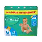 Fralda Descartavel Personal Giga 1 Pacote Tamanho G Com 78 Unidades Cada 8 a 12,5 kg