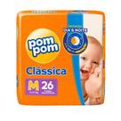 Fralda Descartável Pom Pom Clássica Jumbo, Média - 8 Pacotes com 26 Tiras Fralda Descartável Pom Pom Clássica Jumbo, Média - 8 Pacotes com 26 Tiras