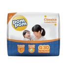 Fralda Descartável PomPom Clássica Econômica Tamanho G - 8 Pacotes com 30 Fraldas - Total 240 Tiras Fralda Descartável PomPom Clássica Econômica Tamanho G - 8 Pacotes com 30 Fraldas - Total 240 Tiras