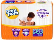 FRALDA DESCARTÁVEL POMPOM DERMA PROTEK NOVA P 3 a 6 kg
