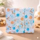 Fralda estampada bebe com bainha de tecido 100% algodão camada dupla kit enxoval macia maternidade menina menino presente chá