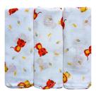 Fralda estampada bebe com bainha de tecido 100% algodão camada dupla kit enxoval macia maternidade menina menino presente chá