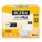 Fralda Geriátrica Bigfral Derma Plus Tamanho G 32 Unidades Descartáveis Embalagem Econômica
