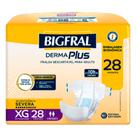 Fralda Geriátrica Bigfral Derma Plus Tamanho XG 28 Unidades Descartáveis Embalagem Econômica