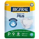 Fralda Geriátrica Bigfral Plus Regular P - 9 Unidades