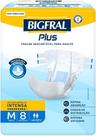 Fralda Geriátrica Bigfral Regular Plus Tamanho M com 8 Unidades