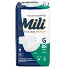 Fralda Geriatrica Mili Vita (p/ Uso Adulto)-tam G- Pacote C/ 8 Fraldas
