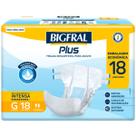 Fralda Geriátrica Plus Bigfral Tamanho G 18 Unidades