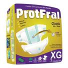 Fralda Geriatrica Protfral Classic Noite e Dia Tamanho XG Incontinência Moderada c/7 Protdesc