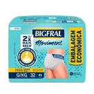 Fralda Geriátrica Roupa Íntima Bigfral Moviment Alta Absorção Unissex G/XG 32 Unidades