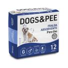 Fralda Higiênica Descartável Cães Machos Dogs Pee G 12un Fralda Higiênica Descartável Cães Machos Dogs Pee G 12un