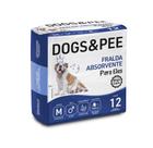 Fralda higiênica descartável macho dogs&pee m 12 und