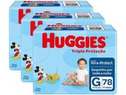 Fralda Huggies Disney Tripla Proteção Tam G de 9a 12,5 kg kit 03 pctes C/ 234 Unidades