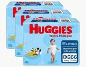 Fralda Huggies Disney Tripla Proteção Tam XXG de 14 a 18 kg kit 03 pctes C/ 198 Unidades