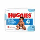 Fralda huggies rápida absorção g 9 a 12,5 kg pacote econômico