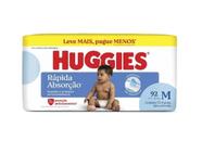 Fralda Huggies Rápida Absorção M - 92 Unidades