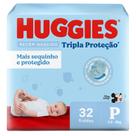 Fralda Huggies Tripla Proteção Tamanho P Pacote Jumbo 32 Fraldas Descartáveis