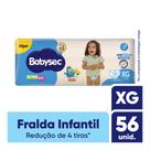Fralda Infantil Babysec Hiper 1 Pacote Tamanho XG - 56 Unidades