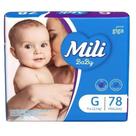Fralda Infantil Descartavel Mili Baby Giga G - 78 Unidades