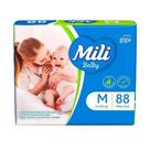 Fralda Infantil Descartavel Mili Baby Giga M - 88 Unidades