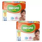 Fralda infantil Hipopo Hiper 2 Pacotes Tamanho P Com 188 Unidades