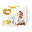 Fralda Infantil Mili Love & Care M com 78 unidades