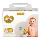 Fralda Infantil Mili Love e Care Premium Hiper Tamanho XXG com 28 Unidades Descartáveis