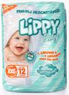 Fralda infantil pacote com 12 tiras lippy baby - xxg