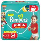 Fralda Infantil Pampers Pants Ajuste Total Tamanho XXXG com 54 Fraldas Fralda Infantil Pampers Pants Ajuste Total Tamanho XXXG com 54 Fraldas