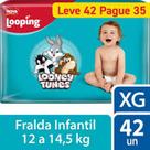 Fralda Looping looney tunes pg35 e leve 42 fraldas Hiper XG