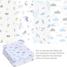 Fralda luxo mami c/ bainha estampada 68cm x 68cm caixa contem 05 un - Fralda luxo mami c/ bainha estampada 68cm x 68cm caixa contem 05 un -