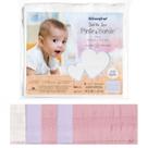 Fralda Luxo Pinte e Borde 100% Algodão 70x70cm Com 5 Unidades Coloridas Baby Incomfral Cor:Feminino