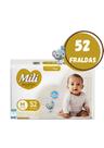 fralda mili love & care premium pacote mega