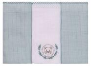 Fralda p/bebe quadriculada baby joy classicos lisa