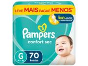 Fralda Pampers Confort Sec Tam. G 9 a 13kg 70 Unidades
