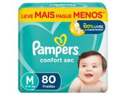 Fralda Pampers Confort Sec Tam. M 6 a 10kg 80 Unidades